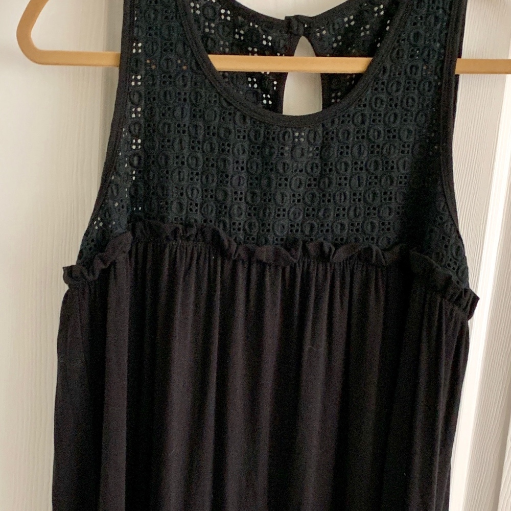 KNIT DRESS WITH CROCHET LIKE TOP